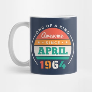 Retro Awesome Since April 1964 Birthday Vintage Bday 1964 Mug